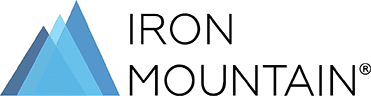 Blue geometric logo featuring a triangle and horizontal lines on a transparent background.